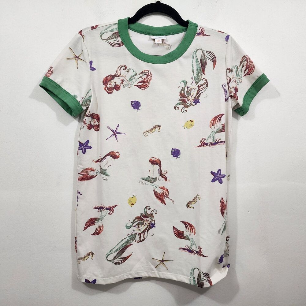 Lularoe Liv Watercolor Disney's The Little Mermaid Ariel T-shirt Tee Shirt XS